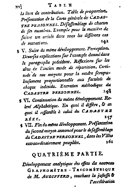 Table des mati&egrave;res - 4