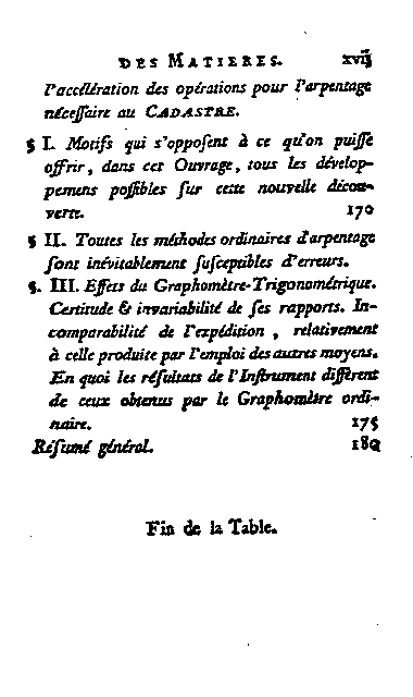 Table des mati&egrave;res - 5